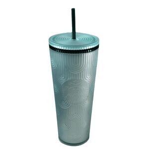 Starbucks Tumbler Mermaid Scales Soft Touch Green Tumbler 24 oz Venti Cup